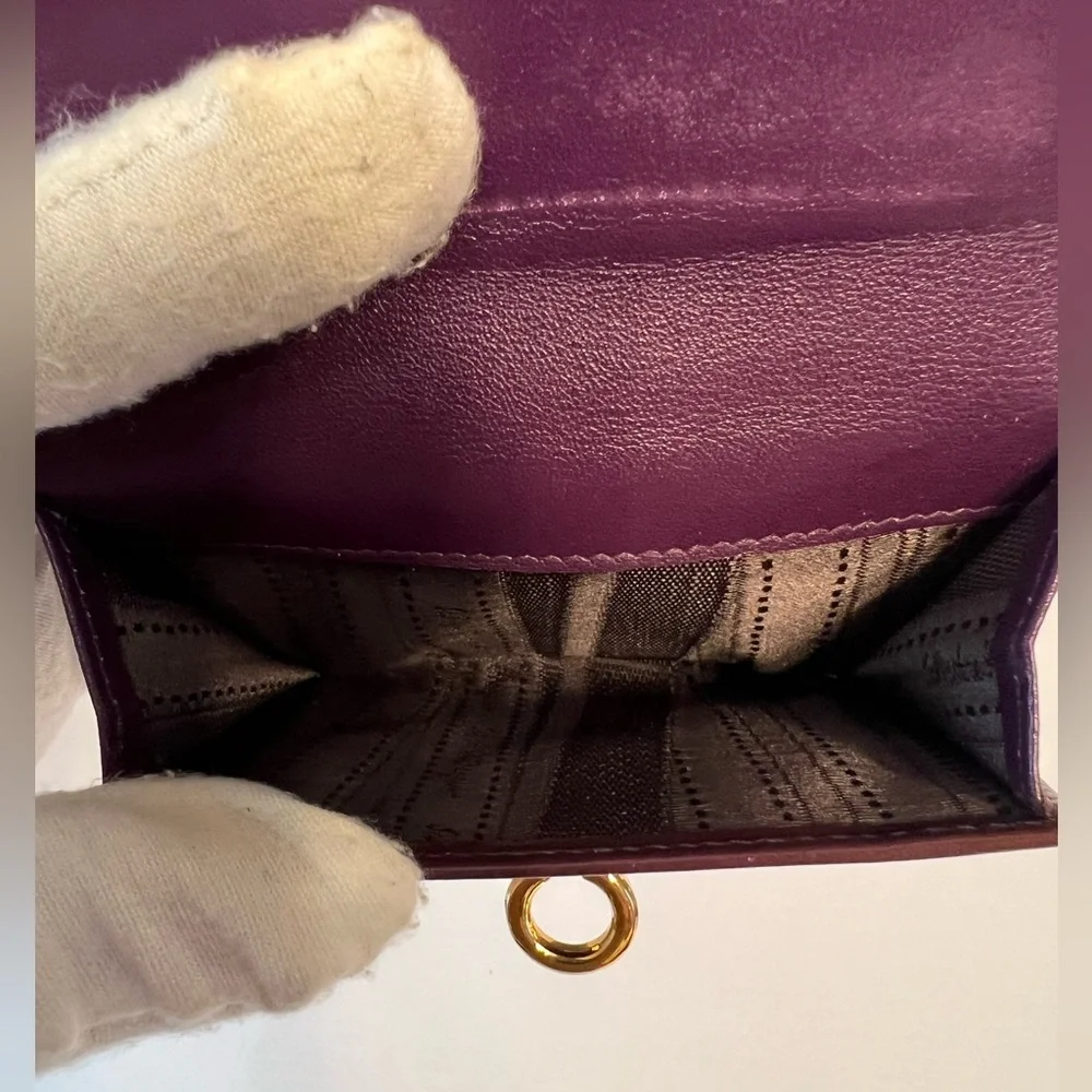 Vintage Salvatore Ferragamo Purple Patent Leather‎ Wallet